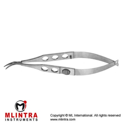 Troutman-Castroviejo Corneoscleral Scissor Left - Medium Blades - With Lock Stainless Steel, 11 cm - 4 1/2"